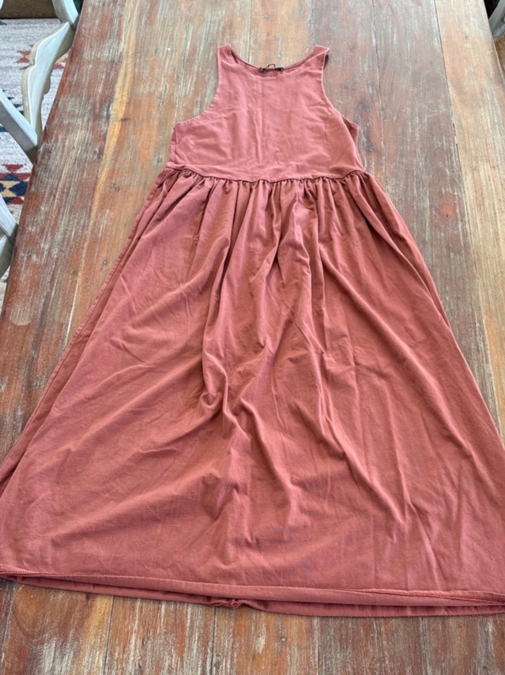 Zara Terracotta Sleeveless Racerback dress
